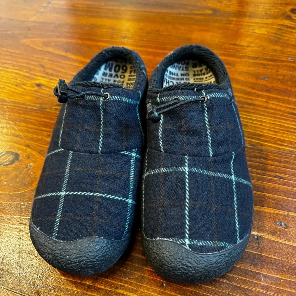 KEEN Howser III‎ Slide Slippers Plaid Slip On Shoes Men's Size US 10